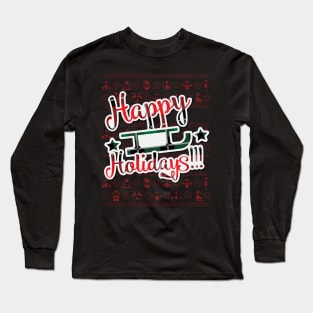 Happy Holidays Sleigh Long Sleeve T-Shirt